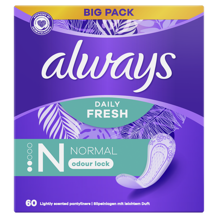 ALWAYS  Dailies Fresh&Protect Normal ikdienas ieliktnīši, 60 gab.