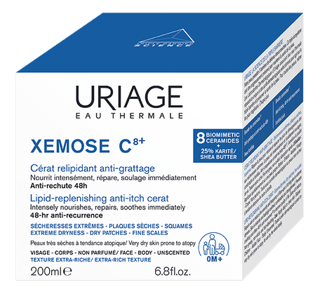 URIAGE Xemose C8+ Cerat Lipid-Replenishing Anti-Irritation крем для тела, 200 мл
