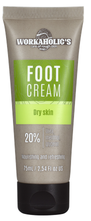WORKAHOLICS With Urea 20% And Menthol foot cream, 75 ml
