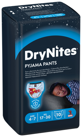 HUGGIES DryNites Boys 4-7 years diapers, 10 pcs.