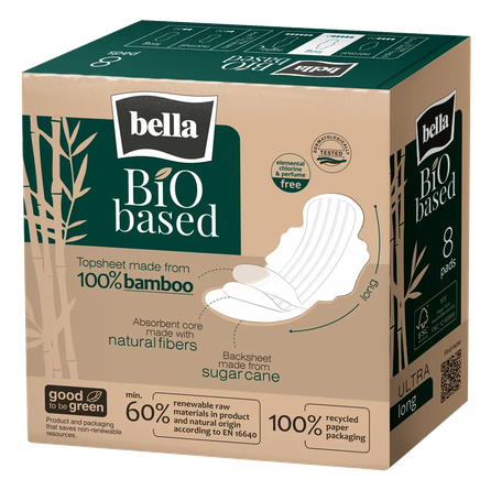 BELLA Bio Based Long прокладки, 8 шт.