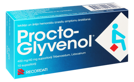 PROCTO-GLYVENOL supozitoriji, 10 gab.