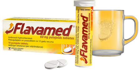 FLAVAMED 60 mg putojošās tabletes, 10 gab.
