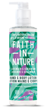 FAITH IN NATURE Lavender&Geranium Hand&Body lotion, 400 ml