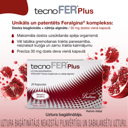 TECNOFER   Plus kapsulas, 20 gab.