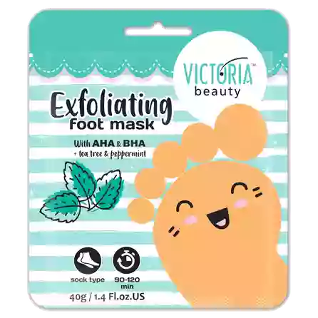 VICTORIA BEAUTY With Peppermint and Tea Tree Exfoliating foot mask, 40 g