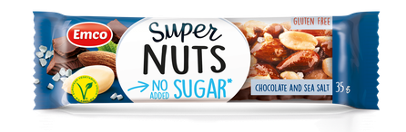 EMCO Super Nuts Chocolate & Sea Salt batoniņš, 35 g