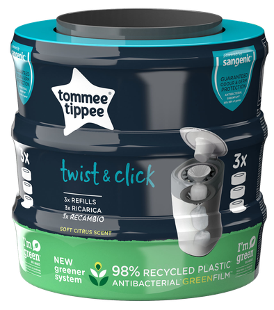 TOMMEE TIPPEE Sangenic Twist nappy bin cassettes, 3 pcs.