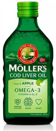 MOLLERS рыбий жир (со вкусом яблока), 250 мл