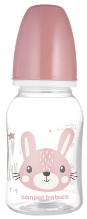CANPOL BABIES Cute Animals Pink pudelīte, 120 ml