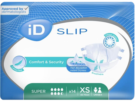 ID Expert Slip Super XS autiņbiksītes, 14 gab.
