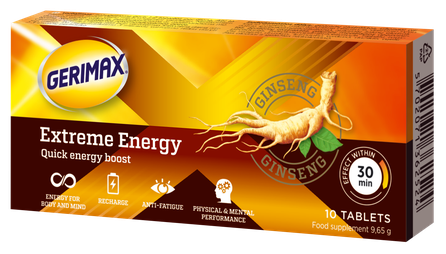 GERIMAX Extreme Energy pills, 10 pcs.