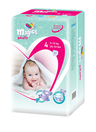 MAGICS Pants Maxi 4 (9-15 kg) nappy pants, 22 pcs.