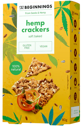 THE BEGINNINGS Hemp  crackers, 80 g