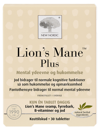 NEW NORDIC Lions Mane Plus tabletes, 30 gab.
