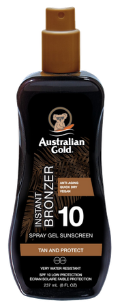 AUSTRALIAN GOLD With Bronzer SPF 10 Gel spray, 237 ml