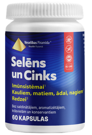 VESELĪBAS PIRAMĪDA Selēns & Cinks kapsulas, 60 gab.