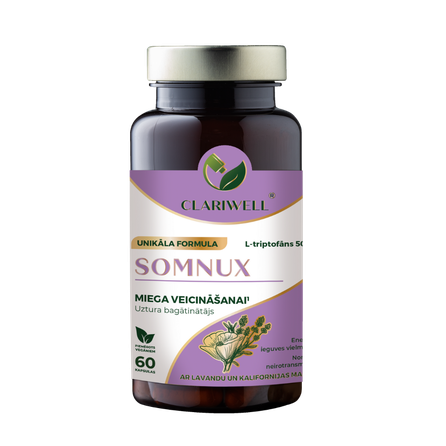 CLARIWELL Somnux Miegam kapsulas, 60 gab.