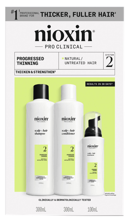 NIOXIN Hair Care System 2 Kit for Natural Hair with Progressed Thinning set, 1 pcs.