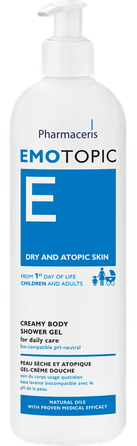 PHARMACERIS E Emotopic dušas želeja, 400 ml