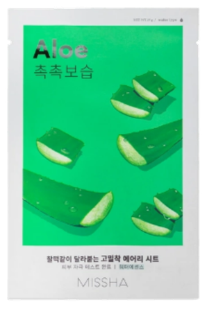 MISSHA Airy Fit Aloe sejas maska, 19 g
