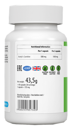 VPLAB Acetyl L-Carnitine capsules, 60 pcs.