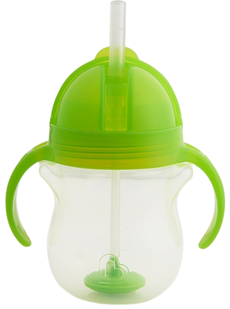 MUNCHKIN 6m+, green krūzīte ar salmiņu, 207 ml