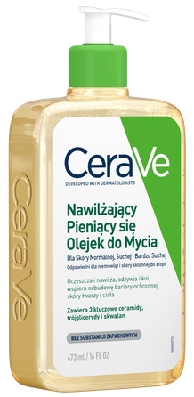 CERAVE For Face And Body With Ceramides Moisturising attīroša eļļa, 473 ml