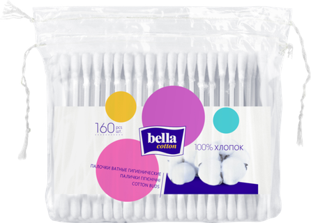 BELLA Cotton cotton swabs, 160 pcs.