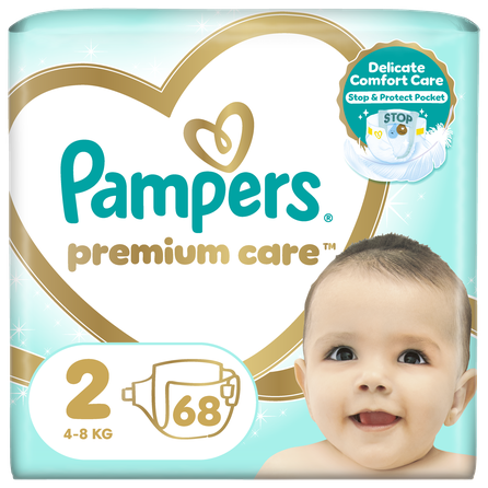 PAMPERS Premium Care 2 (4-8 kg) diapers, 68 pcs.