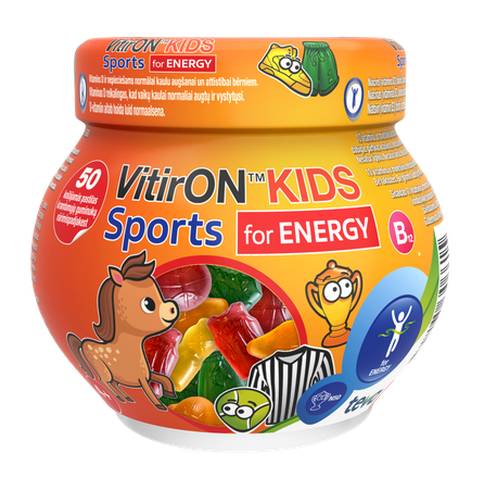 VITIRON Kids Sport Energy pastilas, 50 gab.
