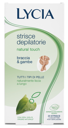 LYCIA Natural Touch rokām un kājām piemērotas depilācijas vaska strēmeles, 20 gab.