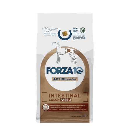 FORZA10 Active Vetdiet Intestinal Colon Fase 2, Suņiem sausā barība, 4 kg