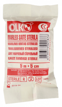 OLKO  sterila, 5 cm x 5 m marles saite, 1 gab.