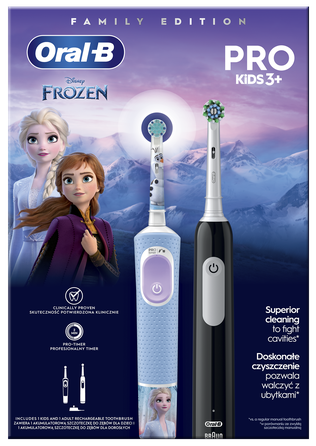 ORAL-B Vitality PRO + Frozen Pro Kids 3+ electric toothbrush, 2 pcs.