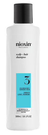 NIOXIN System 3 for Colored Hair with Light Thinning šampūns, 300 ml