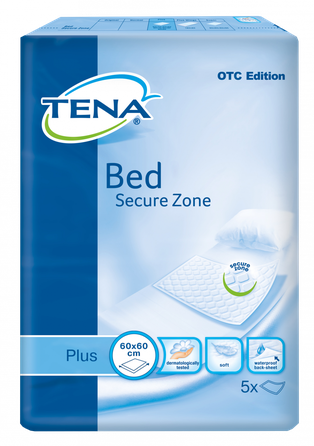TENA Bed Secure Zone Plus 60 x 60 cm absorbējošie palagi, 5 gab.