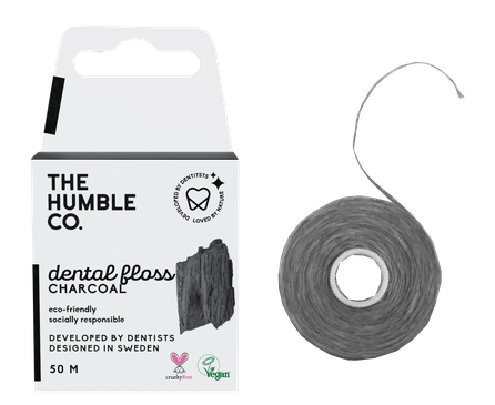HUMBLE With Charcoal, 50m dental floss, 1 pcs.