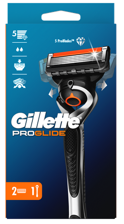 GILLETTE Fusion5 ProGlide 2 replacement cassettes +  razor, 1 pcs.