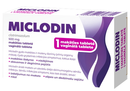MICLODIN 500mg vaginal capsule, 1 pcs.