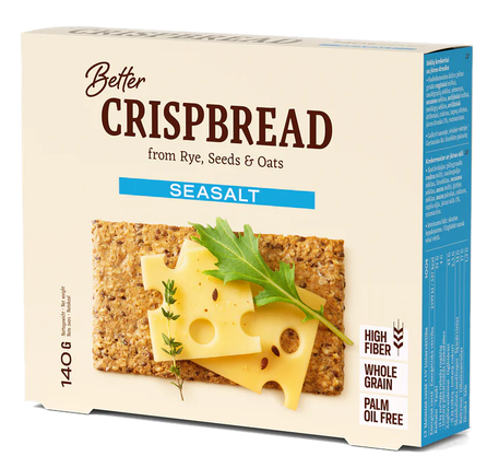 BETTER Sea Salt crispbreads, 140 g