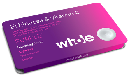 WHOLE Echinacea & Vitamin C lozenges, 15 pcs.