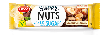 EMCO Super Nuts Chocolate & Banana batoniņš, 35 g