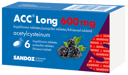 ACC LONG 600 mg effervescent tablets, 6 pcs.