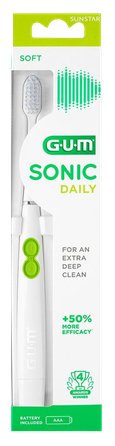 GUM Sonic Daily Power Soft (white) electric toothbrush, 1 pcs.