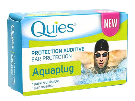 QUIES Aquaplug 1 Reusable ear plugs, 2 pcs.
