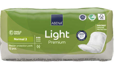 ABENA Light Normal 2 Premium uroloģiskie ieliktņi, 12 gab.