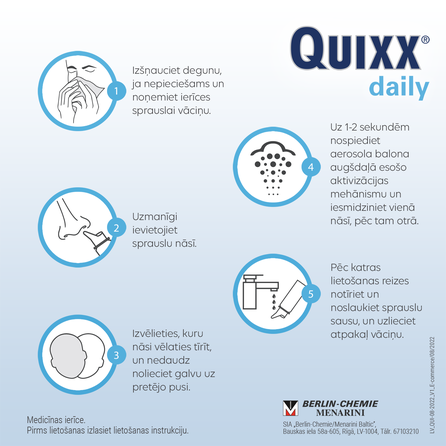 QUIXX  Daily deguna aerosols, 100 ml