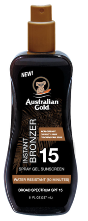 AUSTRALIAN GOLD With Bronzer SPF 15 Gel  sprejs, 237 ml