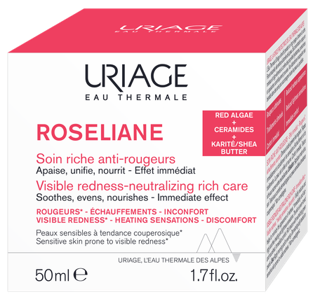URIAGE Roseliane Anti-Redness Rich sejas krēms, 50 ml